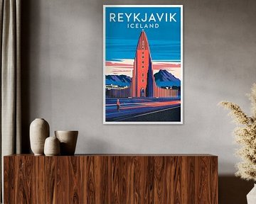 Reykjavik, Iceland. by Poster Art Shop