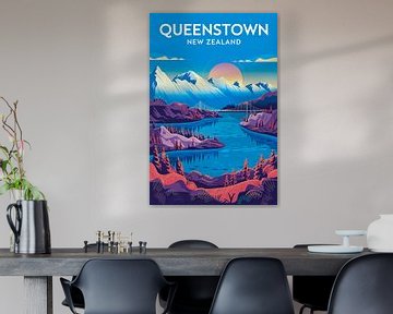 Queenstown, Nieuw-Zeeland van Poster Art Shop