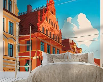 Riga, Letland. van Poster Art Shop