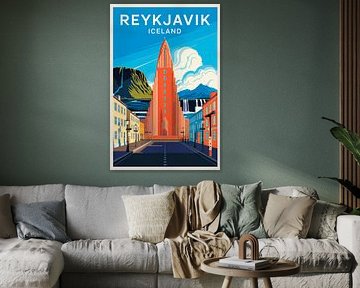 Reykjavik, Iceland by Poster Art Shop