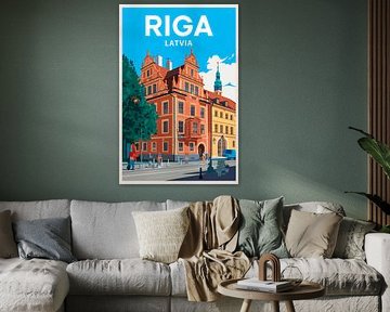 Riga, Latvia. by Poster Art Shop
