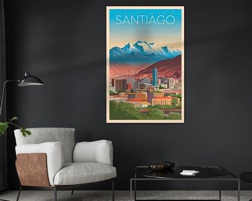 Santiago, Chili. van Poster Art Shop