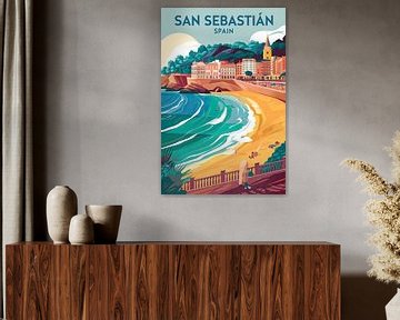 San Sebastián, Spanje. van Poster Art Shop