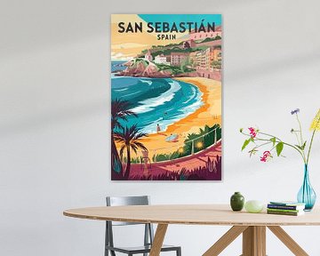 San Sebastián, Spain. by Poster Art Shop