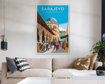 Sarajevo, Bosnië en Herzegovina. van Poster Art Shop