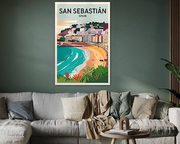 San Sebastián, Spain by Poster Art Shop