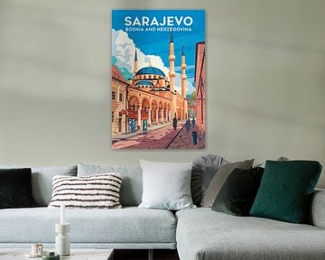 Sarajevo, Bosnië en Herzegovina. van Poster Art Shop