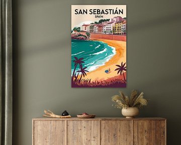 San Sebastián, Spain by Poster Art Shop