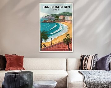 San Sebastián, Spain by Poster Art Shop
