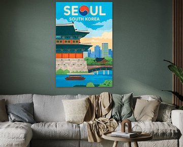 Seoul, Zuid-Korea. van Poster Art Shop