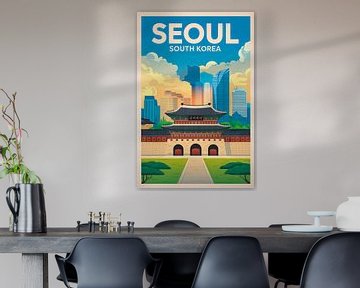 Seoul, Zuid-Korea. van Poster Art Shop
