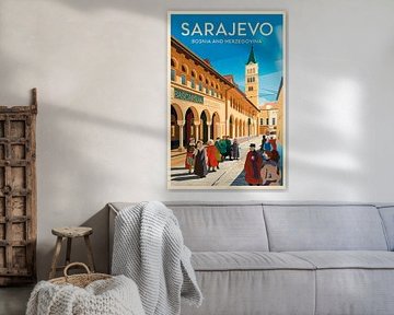 Sarajevo, Bosnien und Herzegowina. von Poster Art Shop