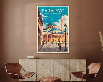 Sarajevo, Bosnië en Herzegovina. van Poster Art Shop