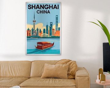 Shanghai, China van Poster Art Shop