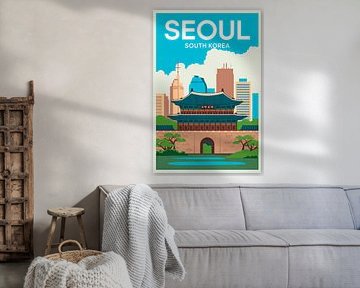 Seoul, Südkorea von Poster Art Shop