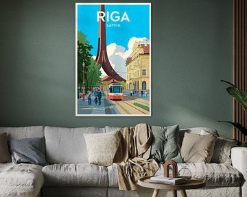 City: Riga Country: Latvia by Poster Art Shop