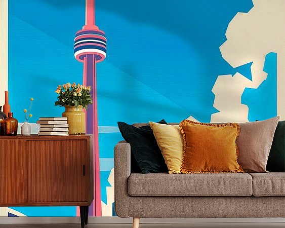 Voorbeeld van het werk in een kamer