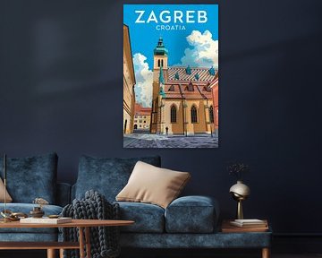 Zagreb, Croatie. sur Poster Art Shop
