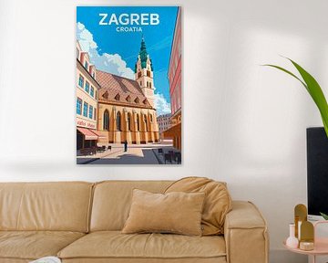 Zagreb, Kroatien von Poster Art Shop