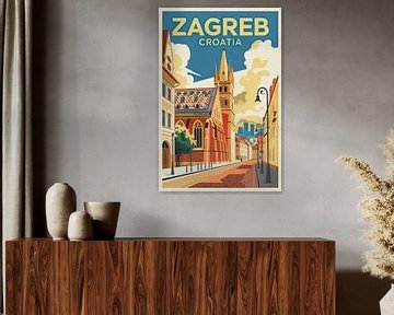 Zagreb, Kroatië. van Poster Art Shop