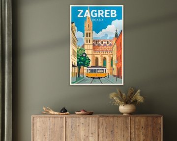 Zagreb, Kroatië. van Poster Art Shop