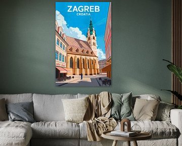 Zagreb, Kroatien von Poster Art Shop
