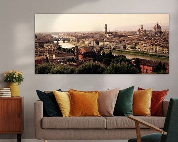 Panorama de Florence, Toscane depuis le Piazzale Michelangelo.