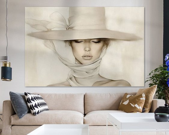 Voorbeeld van het werk in een kamer