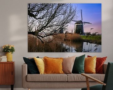 Windmill in morning dawn