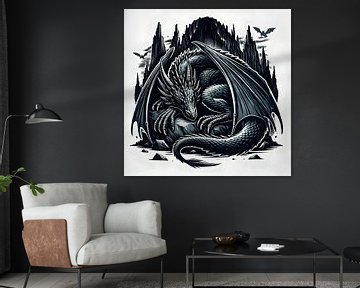 Sleeping dragon by Pixelbull Design