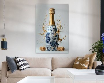 Champagne Delfts Blauw met Goud van Marianne Ottemann - OTTI