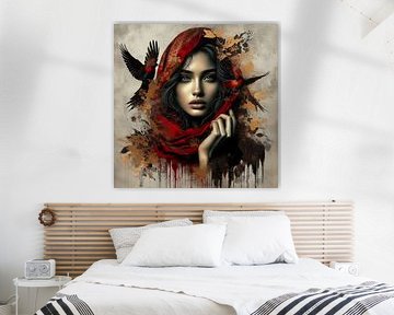 Portrait de la belle femme
