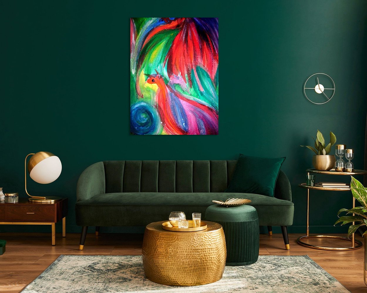 Voorbeeld van het werk in een kamer