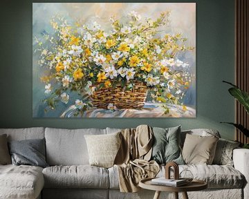 Mandje vol Bloemen no.4 van ByNoukk