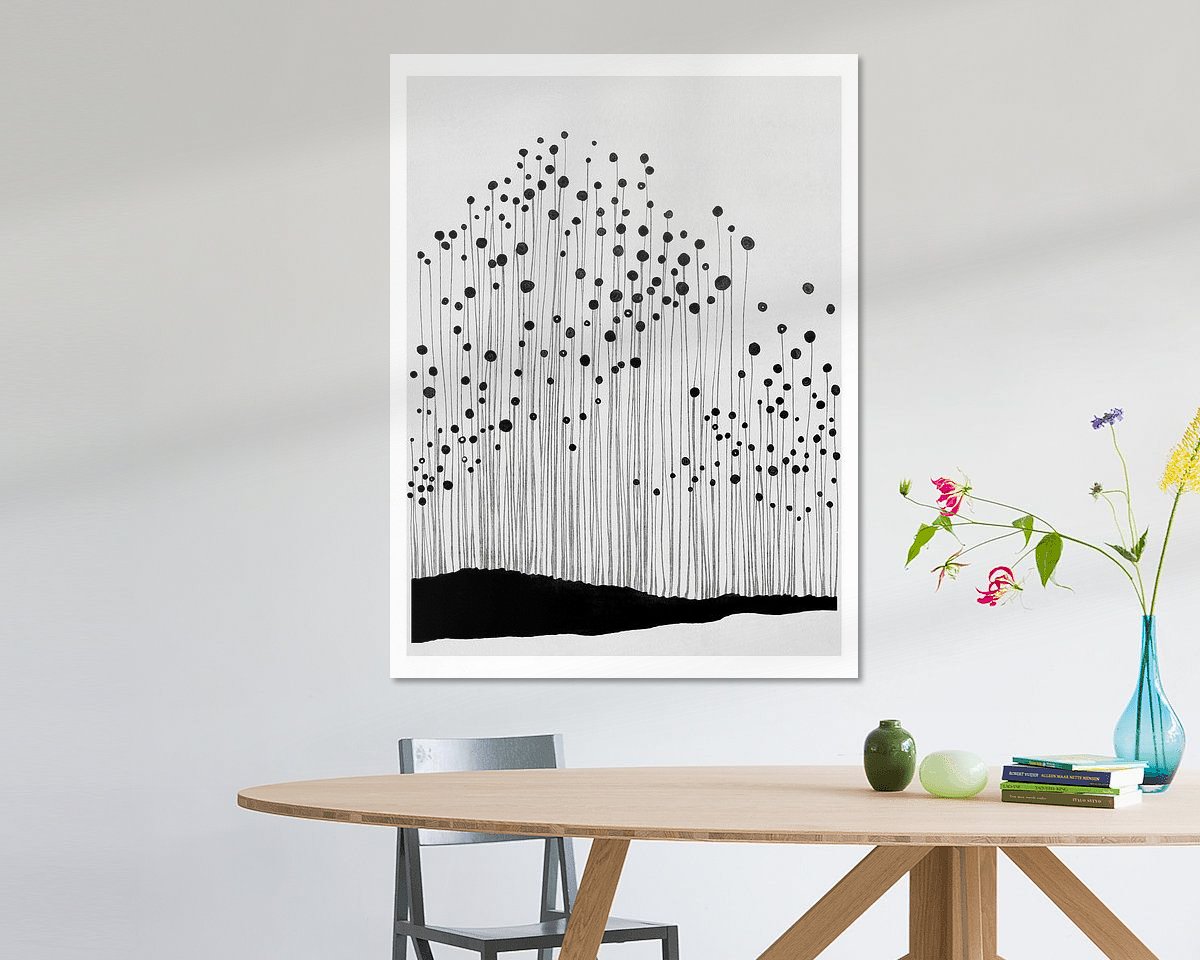 Voorbeeld van het werk in een kamer