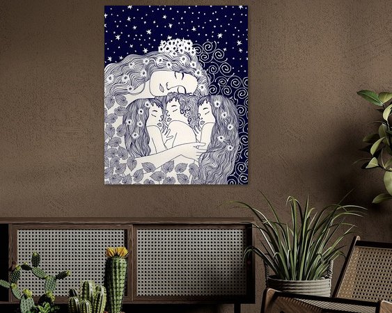 Voorbeeld van het werk in een kamer