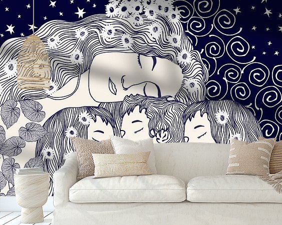 Voorbeeld van het werk in een kamer