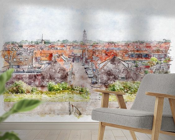 Voorbeeld van het werk in een kamer