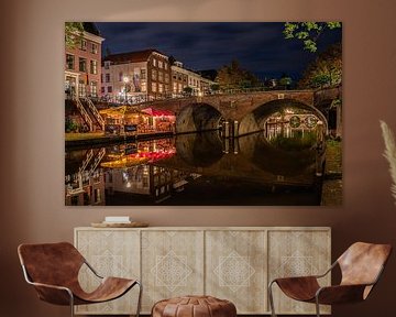 Quiet evening on Utrecht's Oudegracht canal