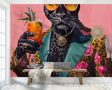 Panther in Floral Suit by ByNoukk