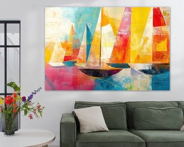 Kleurige zeilboten van Imagine