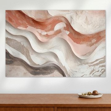 Waves of Blush and Coral