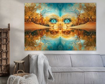 digital fiction print kaleidoscope eyes in landscape by Egon Zitter