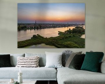 Kampen oude stad aan de IJssel tijdens een zomerse zonsondergang van Sjoerd van der Wal Fotografie