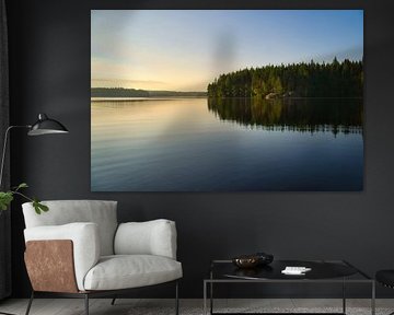 Sunset at the lake in Sweden by Martin Köbsch