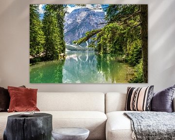 Pragse Wildsee of Lago di Braies in de Dolomieten in het voorjaar van Sjoerd van der Wal Fotografie