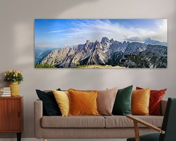 Uitzicht Cadini di Misurina in de Dolomieten tijdens de lente