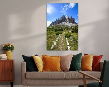 Tre Cime of Drei Zinnen in de Dolomieten Italië
