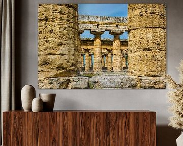 Greek temple in Paestum, Italy by Rietje Bulthuis