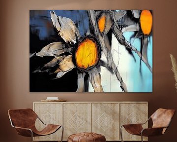 Abstracte bloemen van Ton Kuijpers